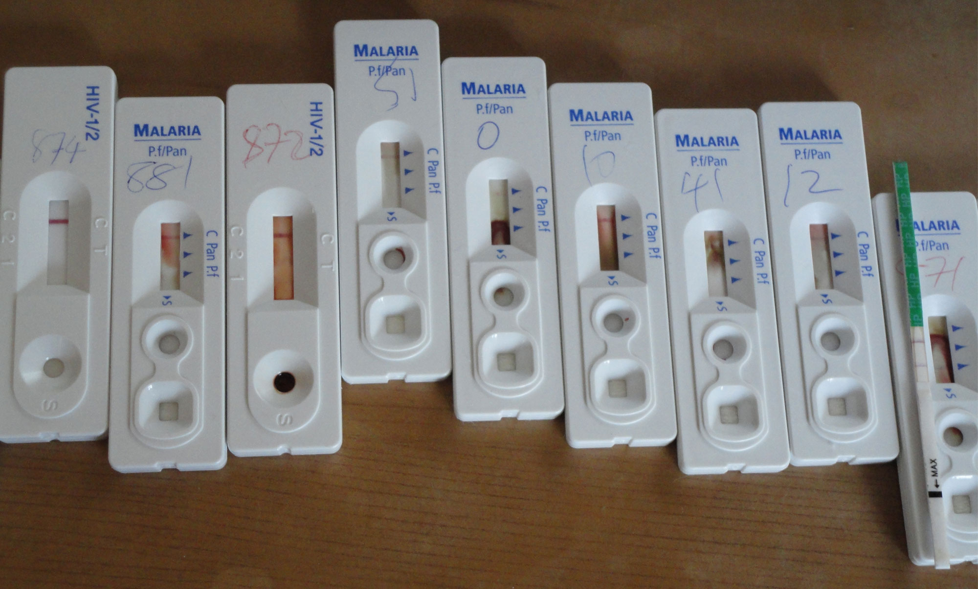 Travel Medicine - Test kits that are testing for malaria and HIV